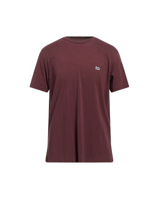 Lee Man T-shirt Burgundy S Cotton