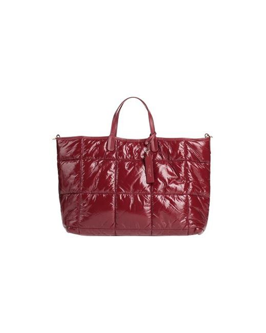 My-Best Bags Handbag Burgundy Textile fibers Soft Leather