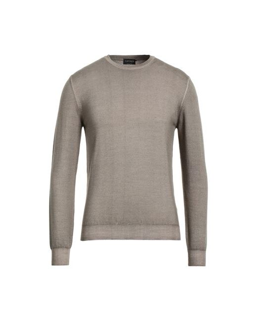 Zanieri Man Sweater Khaki 38 Wool