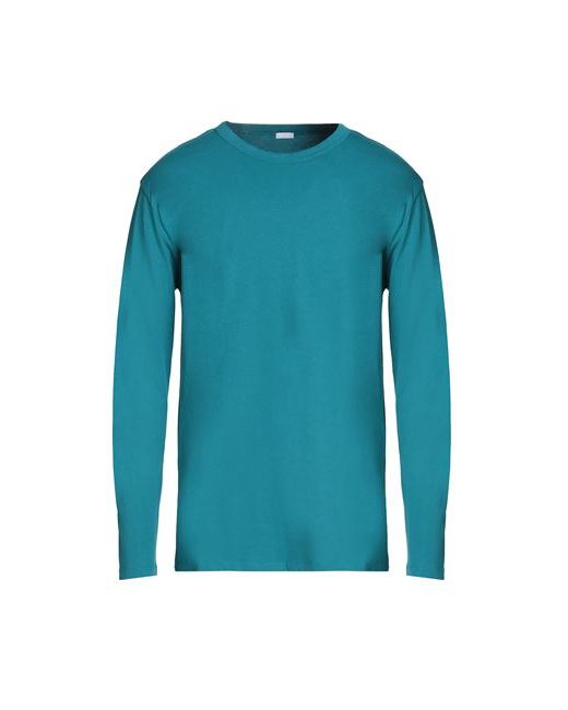 8 by YOOX Organic Cotton Basic L/sleeve T-shirt Man Deep jade S