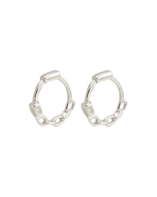 8 by YOOX Piercing Chain Small Hoops Man Earrings Metal alloy