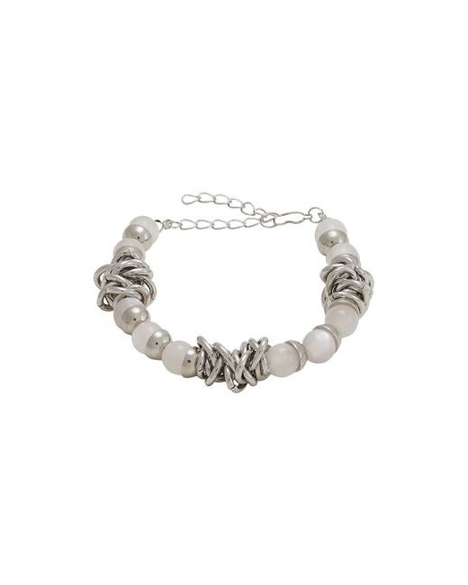 8 by YOOX Resin Beads Metal Knots Bracelet Man Steel