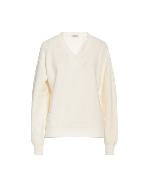 Peserico Sweater Ivory Virgin Wool Silk Viscose Cashmere Polyester