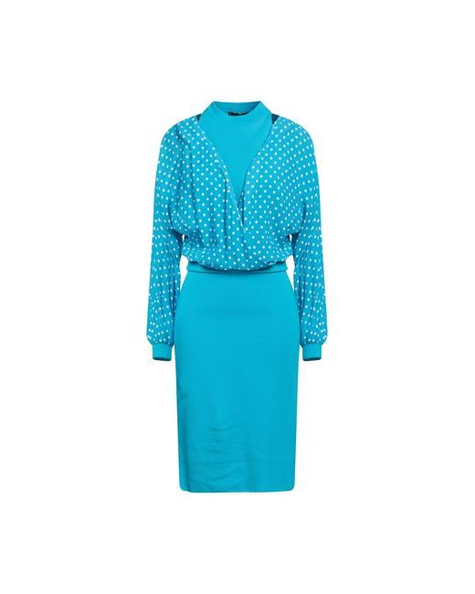 Boutique Moschino Midi dress Azure Viscose Cotton Polyamide Elastane