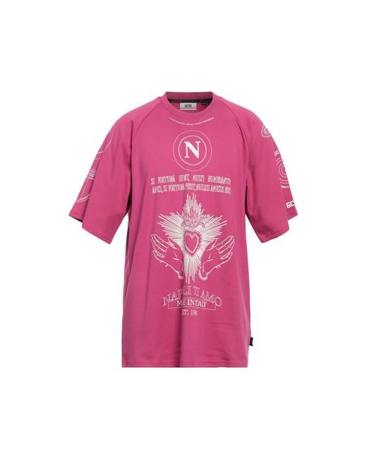 Gcds Man T-shirt Fuchsia XS Cotton
