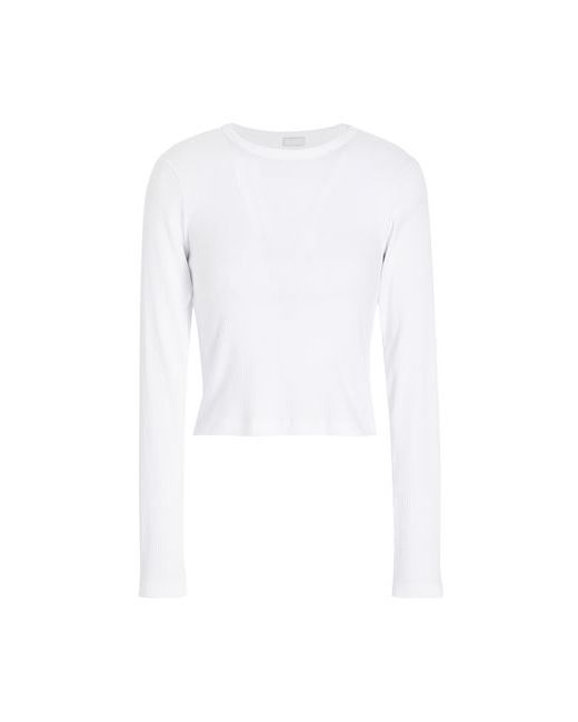 8 by YOOX Organic Cotton Crew-neck Long Sleeves Ribbed Top T-shirt XS cotton Elastane