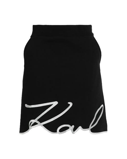 Karl Lagerfeld Karl Hem Jersey Skirt Mini skirt XS Organic cotton Polyester