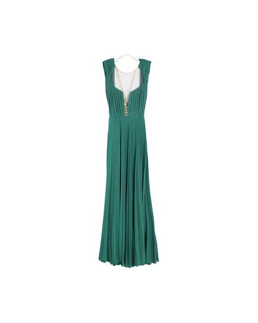 Elisabetta Franchi Long dress Emerald Viscose Polyester Polyamide Elastane