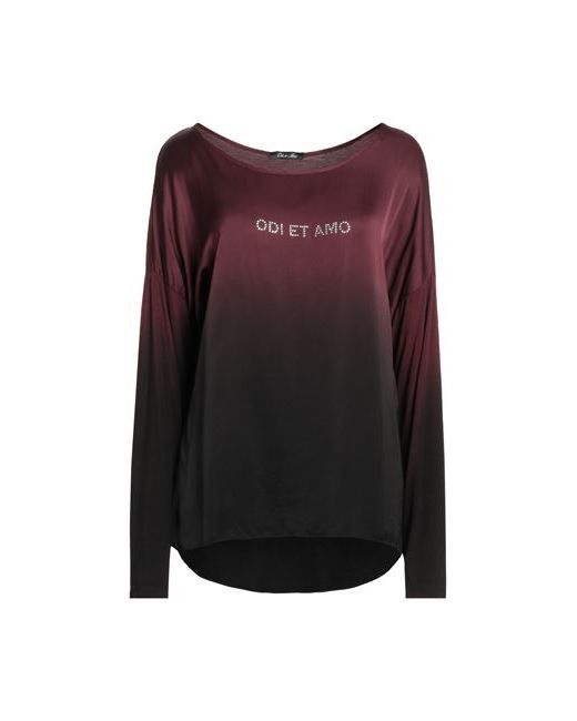 Odi Et Amo T-shirt Burgundy Viscose Silk