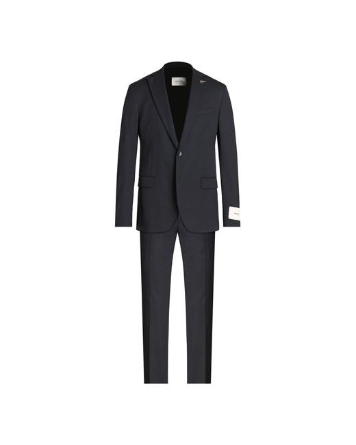 Paoloni Man Suit Midnight 36 Wool Elastane