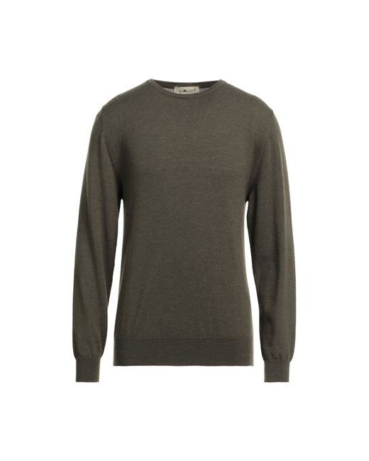 Irish Crone Man Sweater Khaki S Merino Wool