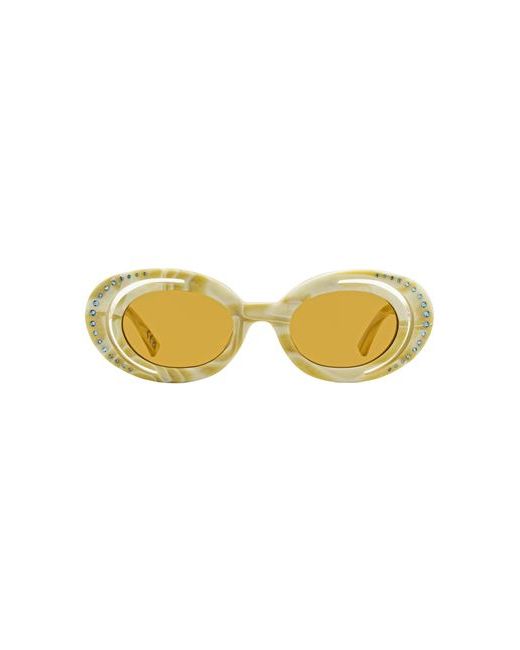 Marni Oval Zion Canyon Sunglasses Cream Acetate