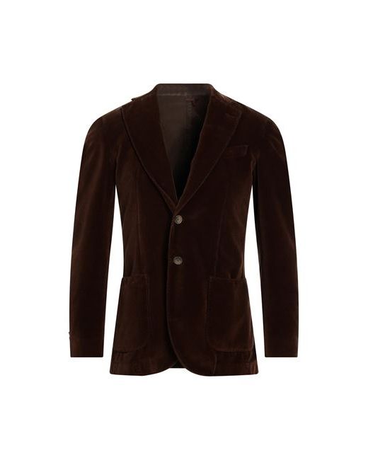Santaniello Man Suit jacket Cocoa 40 Cotton
