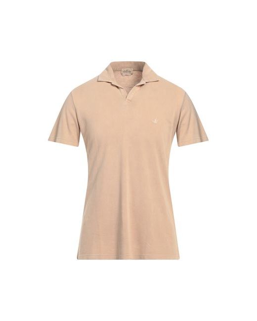Brooksfield Man Polo shirt Light brown 38 Cotton