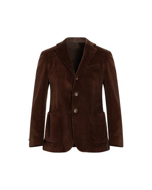 Santaniello Man Suit jacket Cocoa 38 Cotton