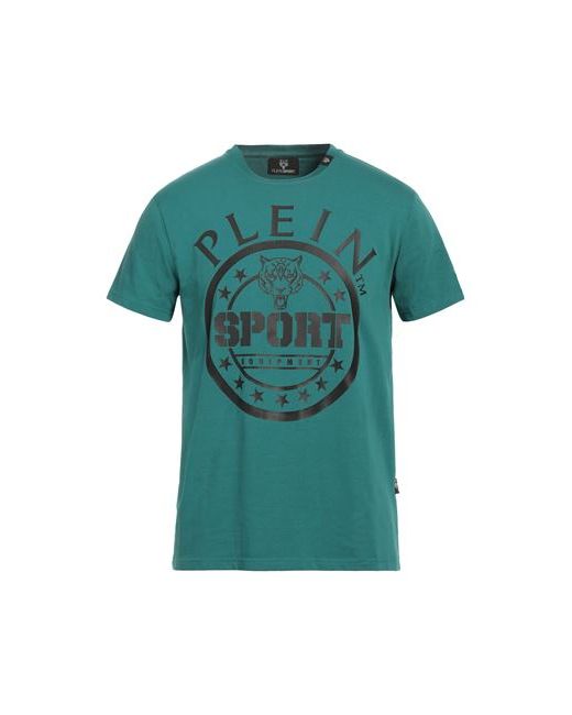 Plein Sport Man T-shirt Deep jade S Cotton Elastane