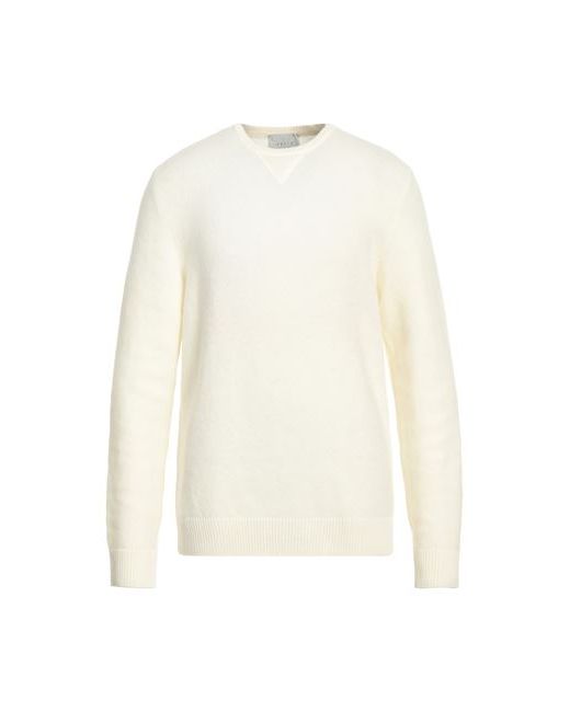 Vneck Man Sweater Cream Wool Polyamide Elastane