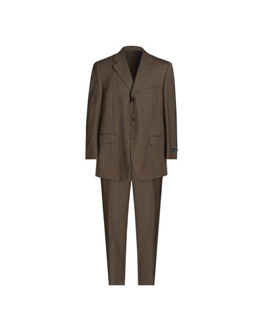 Canali Man Suit Khaki 44 Virgin Wool
