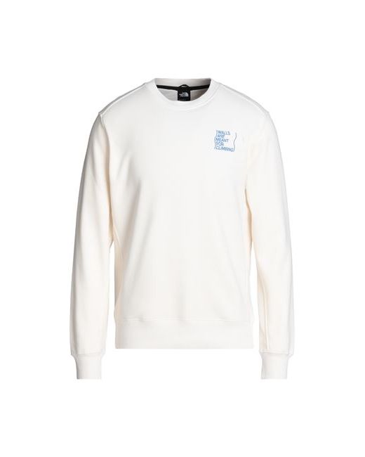The North Face M Outdoor Graphic Crew Man Sweatshirt Ivory S Cotton Polyester