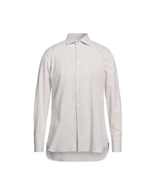 Lardini Man Shirt Khaki 15 ½ Cotton