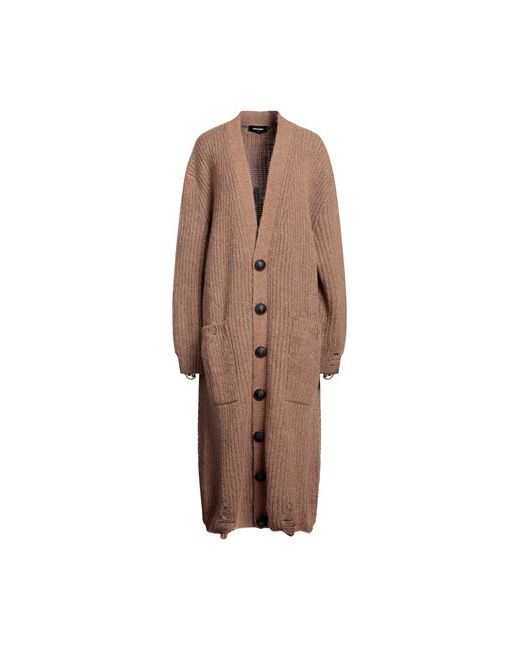 Dsquared2 Cardigan Light brown XS Alpaca wool Polyamide Wool