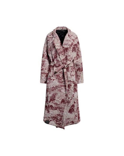 Kimo No-Rain Coat Burgundy Cotton Hemp Acrylic Polyamide Virgin Wool