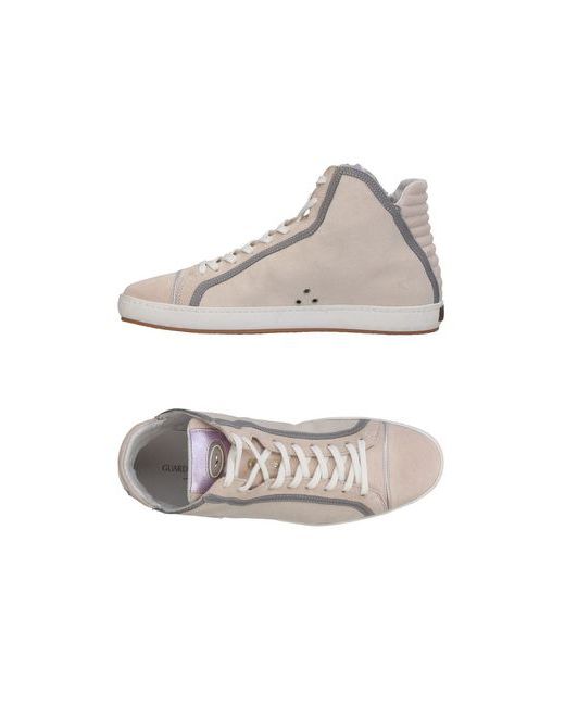 Alberto Guardiani Sneakers Ivory Soft Leather Textile fibers
