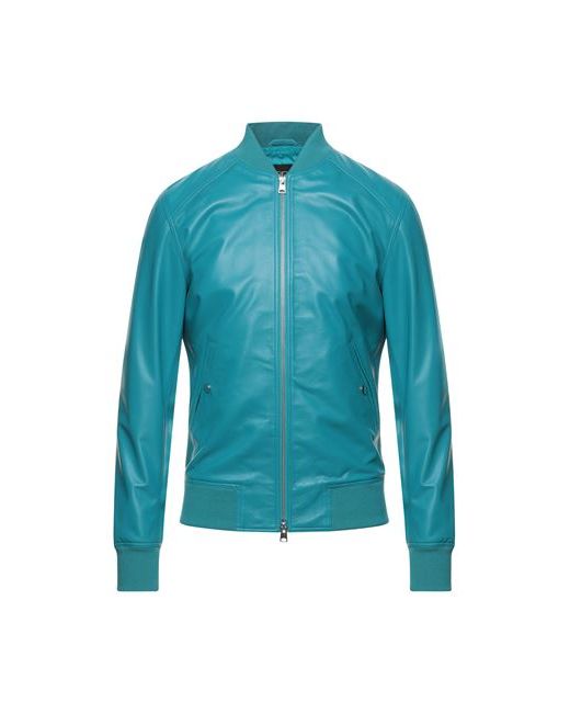 Brian Dales Man Jacket Azure 36 Soft Leather