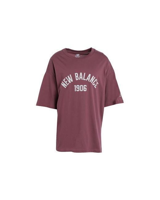 New Balance Essentials Varsity Oversized T-shirt Mauve Cotton