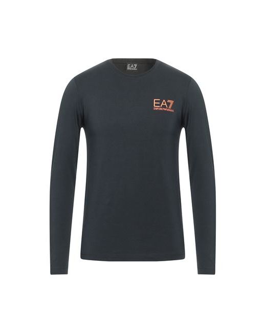 Ea7 Man T-shirt Midnight Cotton Elastane