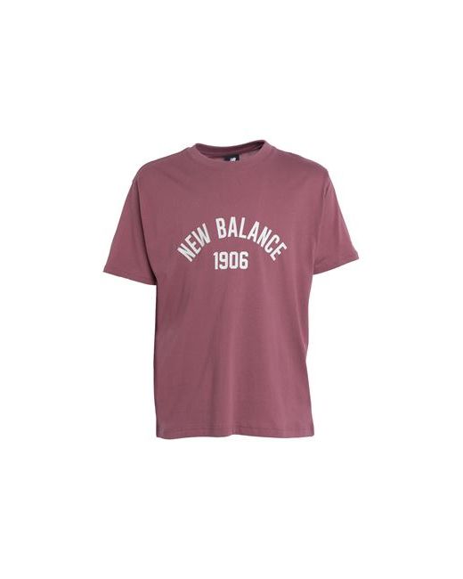 New Balance Essentials Varsity T-shirt Man Mauve Cotton