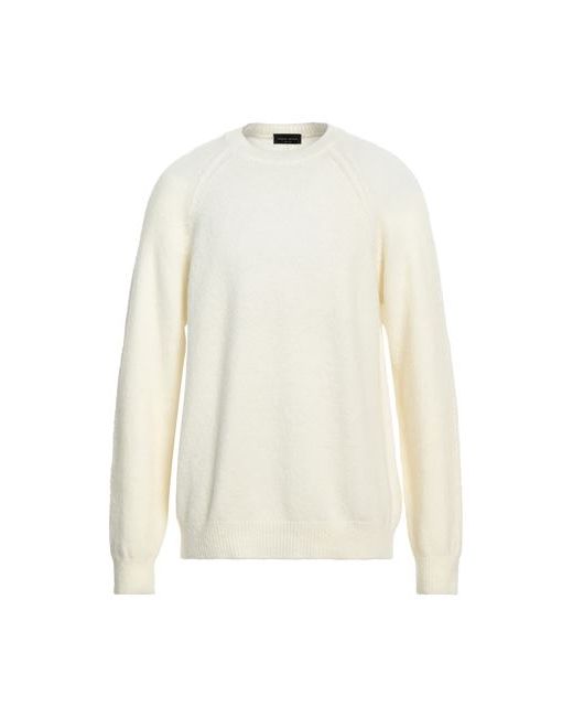 Roberto Collina Man Sweater Ivory Merino Wool Nylon Elastane