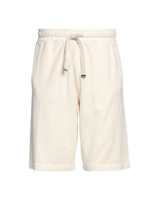 Daniele Fiesoli Man Shorts Bermuda Cream Cotton Elastane