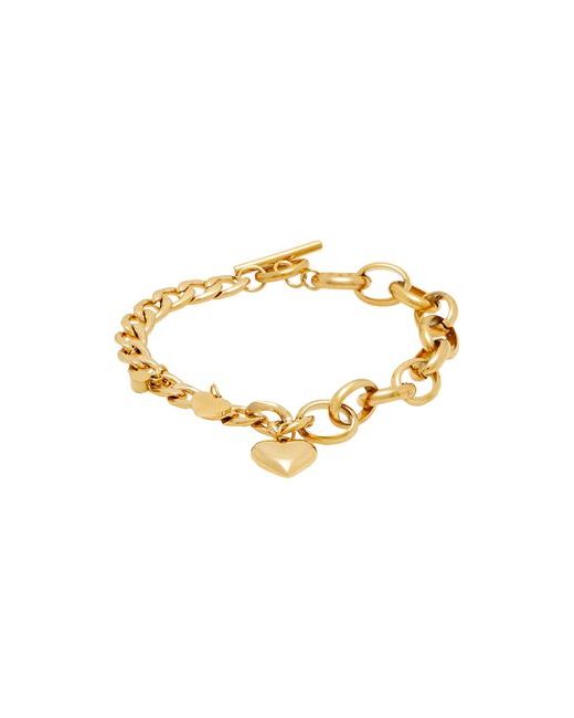 8 by YOOX Chain Bracelet With Heart Pendants Stainless Steel Glass