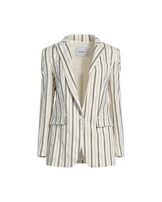 Dondup Suit jacket Ivory Cotton Viscose Acetate Linen Elastane