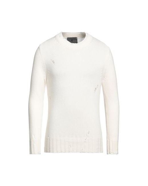 Messagerie Man Sweater Ivory Virgin Wool Viscose Nylon Cashmere