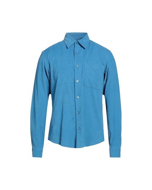 Sandro Man Shirt Azure Cotton