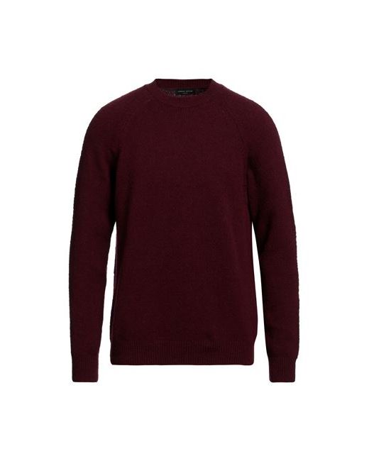 Roberto Collina Man Sweater Burgundy Wool Nylon Elastane