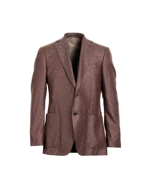 Lardini Man Suit jacket Brick Silk Wool
