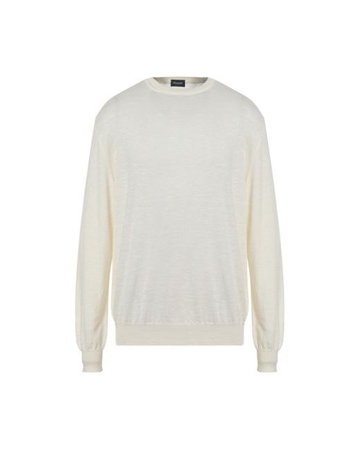 Drumohr Man Sweater Cream Cashmere Linen Silk