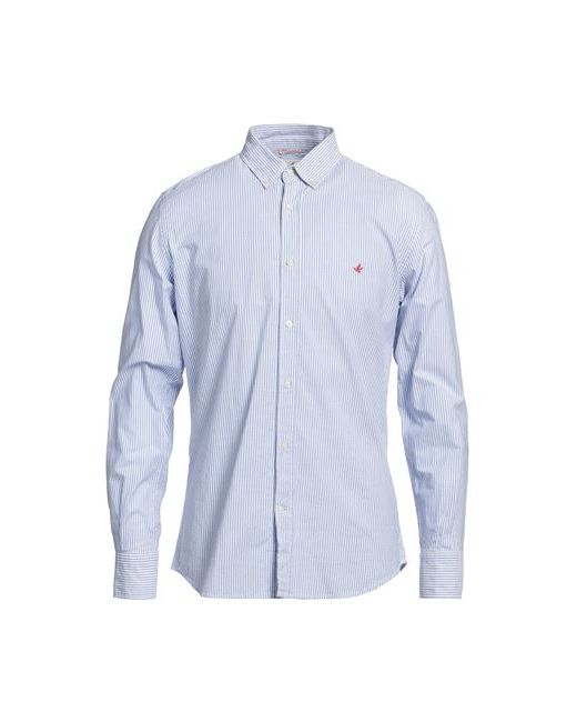 Brooksfield Man Shirt Azure Cotton