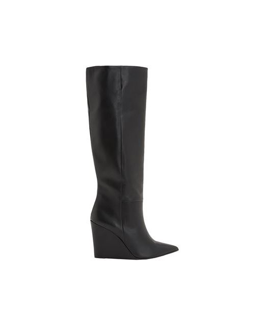 8 by YOOX Leather Pointed-toe Platform Boots Knee boots Ovine leather