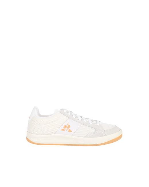 Le Coq Sportif Ashe Team Man Sneakers Ivory Soft Leather Textile fibers