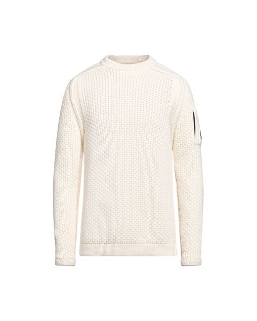 CP Company Man Sweater Ivory Wool Polyamide