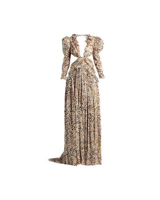 Etro Long dress Ocher Silk Metallic fiber