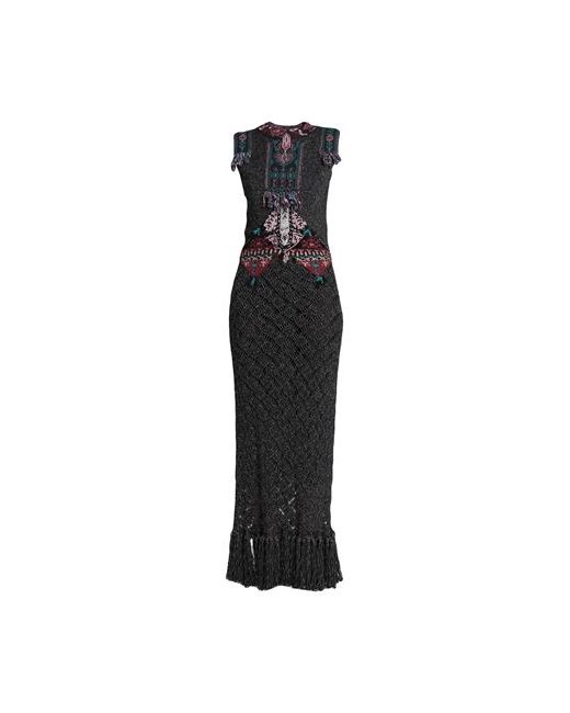 Etro Long dress Virgin Wool Viscose Metallic fiber