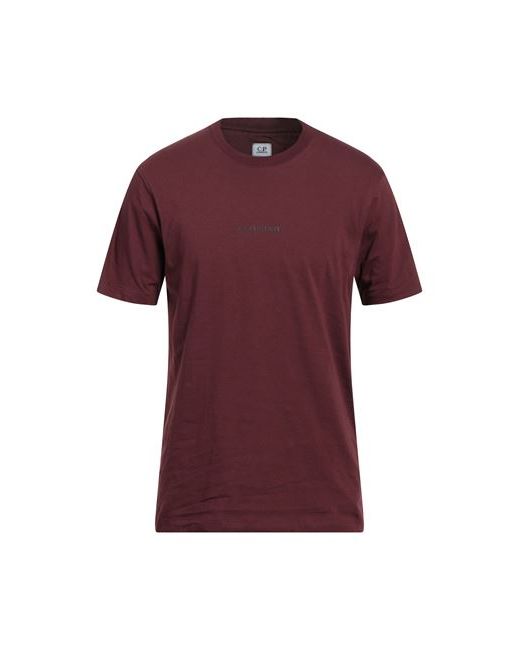 CP Company Man T-shirt Burgundy Cotton