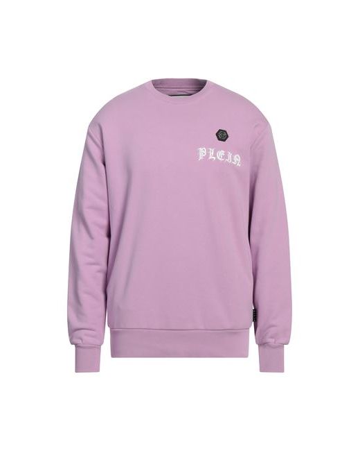 Philipp Plein Man Sweatshirt Lilac Cotton Polyester