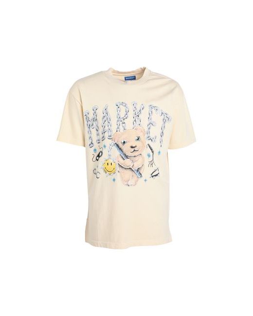 market Soft Core Bear T-shirt Man Cream Cotton