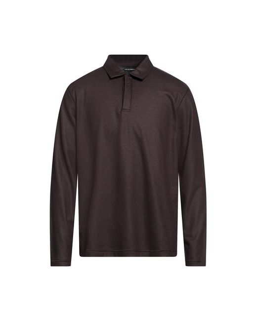 Emporio Armani Man Polo shirt Dark Wool Polyamide